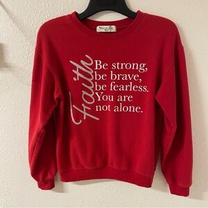 Wound Up "Faith" Graphic Crewneck Sweatshirt